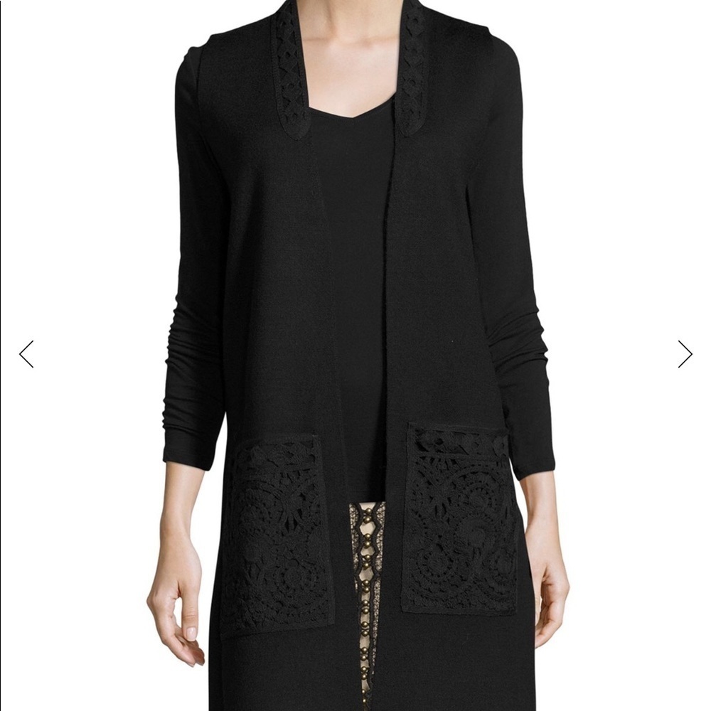 KOBI HALPERIN LONG VEST CARDIGAN SWEATER PRETTY​​​​​​